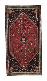 Alfombra Abadeh 75X145 Negro/Rojo Oscuro (Lana, Persia/Irán)