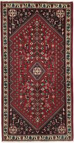 Abadeh Vloerkleed 75X145 Zwart/Donkerrood Wol, Perzië/Iran