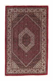 115X185 Alfombra Bidjar Con De Seda Oriental Negro/Rojo Oscuro (Lana, Persia/Irán)