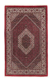 117X185 Alfombra Oriental Bidjar Con De Seda Rojo Oscuro/Negro (Lana, Persia/Irán)