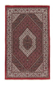 Bidjar Mit Seide Teppich 110X185 Dunkelrot/Schwarz Wolle, Persien/Iran