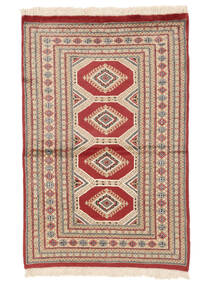  Orientalisk Pakistan Bokhara 2Ply Matta 94X142 Brun/Mörkröd Ull, Pakistan Carpetvista