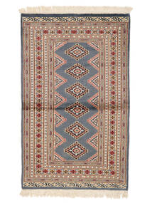  95X153 Pakistan Bokhara 2Ply Rug Brown/Dark Grey Pakistan Carpetvista