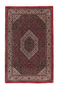  110X180 Bidjar With Silk Rug Black/Dark Red Persia/Iran