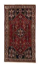  Persischer Gabbeh Kashkuli Teppich 78X148 Schwarz/Braun (Wolle, Persien/Iran)