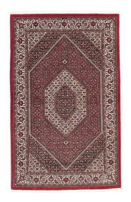 110X180 Bidjar With Silk Rug Oriental Dark Red/Black (Wool, Persia/Iran)