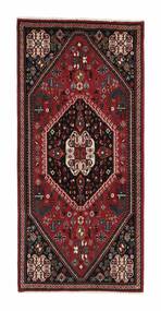  Orientalischer Ghashghai Teppich 72X150 Schwarz/Dunkelrot Wolle, Persien/Iran