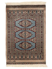  Pakistański Bucharski 2Ply Dywan 64X96 Wełniany Brunatny/Czarny Mały Carpetvista