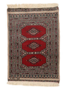  Pakistan Bokhara 2Ply Tæppe 61X86 Sort/Brun Carpetvista