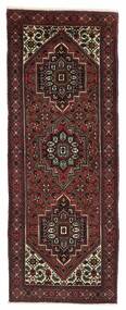 63X170 Gholtogh Teppich Orientalischer Läufer Schwarz/Dunkelrot (Wolle, Persien/Iran)