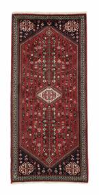 Alfombra Oriental Abadeh 70X150 Negro/Rojo Oscuro (Lana, Persia/Irán)