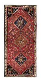  Shiraz Alfombra 73X162 Persa De Lana Rojo Oscuro/Negro Pequeño