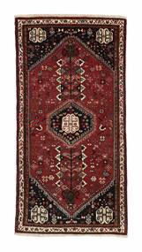 78X150 Tappeto Ghashghai Orientale Nero/Rosso Scuro (Lana, Persia/Iran)