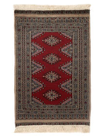  Pakistan Bokhara 2Ply Vloerkleed 62X95 Zwart/Bruin Carpetvista