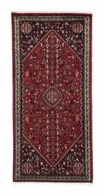  Oriental Abadeh Rug 70X150 Black/Dark Red Wool, Persia/Iran