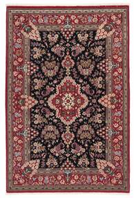  108X160 Qom Kork Covor Negru/Dark Red Persia/Iran
