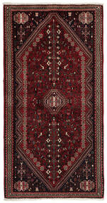 Tapete Oriental Abadeh 82X160 Preto/Vermelho Escuro (Lã, Pérsia/Irão)