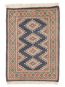  Orientalsk Pakistan Bokhara 2Ply Tæppe 80X109 Brun/Sort Uld, Pakistan Carpetvista