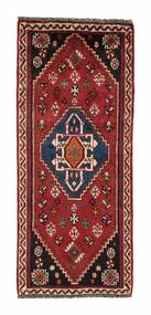 Alfombra Oriental Shiraz 67X160 De Pasillo Rojo Oscuro/Negro (Lana, Persia/Irán)