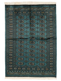 120X171 Pakistan Bokhara 2Ply Rug Oriental Black/Dark Teal (Wool, Pakistan) Carpetvista