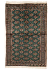 Dywan Orientalny Pakistański Bucharski 2Ply 156X242 Czarny/Brunatny (Wełna, Pakistan )