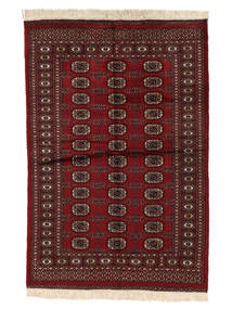 127X189 Dywan Orientalny Pakistański Bucharski 2Ply Czarny/Ciemnoczerwony (Wełna, Pakistan ) Carpetvista