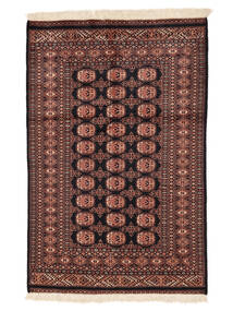 122X186 Pakistan Buchara 2Ply Teppich Orientalischer Schwarz/Dunkelrot (Wolle, Pakistan) Carpetvista