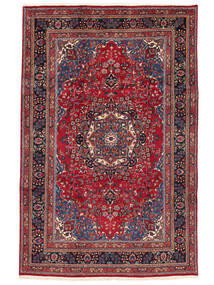  Persian Mashad Rug 195X298 Dark Red/Black (Wool, Persia/Iran)