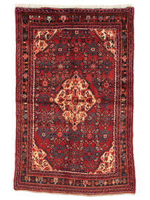  Oriental Hosseinabad Rug 130X202 Dark Red/Black Wool, Persia/Iran Carpetvista