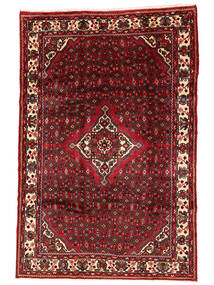  Persialainen Hosseinabad Matot Matto 195X292 Musta/Tummanpunainen (Villa, Persia/Iran)