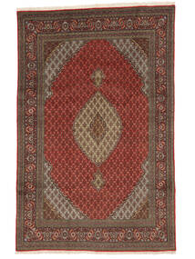  Persian Tabriz 40 Raj Rug 195X305 Dark Red/Black (Wool, Persia/Iran)