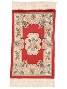 60X90 China 90 Line Vloerkleed Oosters Beige/Donkerrood (Wol, China) Carpetvista