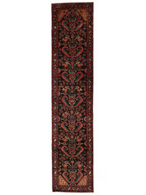  Nahavand Old Rug 110X500 Persian Wool Black/Dark Red Small Carpetvista