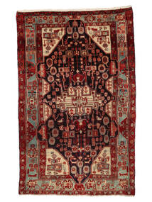  135X215 Medallion Small Nahavand Old Rug Wool, Carpetvista