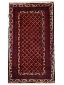 Beluch Fine Matta 70X120 Svart/Mörkröd Ull, Persien/Iran Carpetvista