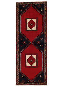  Kelardasht Tappeto 70X185 Persiano Di Lana Nero/Rosso Scuro Piccolo Carpetvista