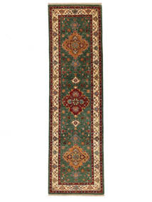  Orientalisk Kazak Fine 81X281 Hallmatta Svart/Mörkröd Ull, Afghanistan Carpetvista