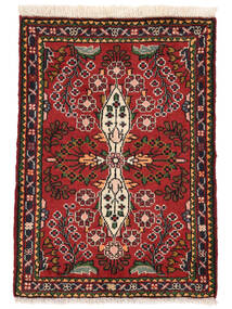  60X85 Lillian Vloerkleed Zwart/Donkerrood Perzië/Iran Carpetvista