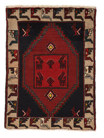 77X105 Klardasht Teppich Orientalischer Schwarz/Dunkelrot (Wolle, Persien/Iran) Carpetvista
