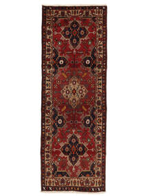  Hamadan Rug 118X337 Persian Wool Black/Dark Red Small Carpetvista