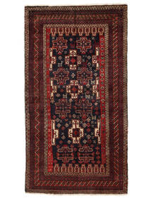 128X235 Tappeto Beluch Fine Orientale Nero/Rosso Scuro (Lana, Persia/Iran) Carpetvista