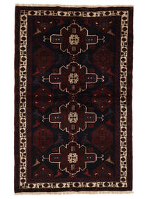  129X199 Hamadan Rug Black/Brown Persia/Iran Carpetvista