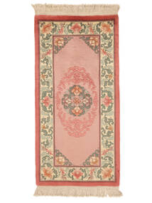 69X137 China 90 Line Vloerkleed Oosters Bruin/Rood (Wol, China) Carpetvista