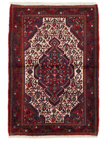  Hamadan Rug 85X126 Persian Wool Black/Dark Red Small Carpetvista