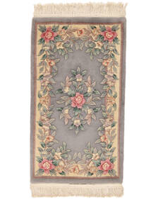 Tapis Chinois 90 Line 69X122 Marron/Gris Foncé (Laine, Chine)