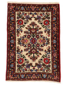  Persischer Sarough Teppich 71X105 Schwarz/Dunkelrot (Wolle, Persien/Iran)