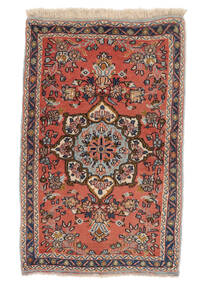  Sarough Vloerkleed 64X100 Perzisch Wol Donkerrood/Bruin Klein Carpetvista