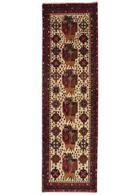  Afshar Tappeto 80X271 Persiano Di Lana Nero/Rosso Scuro Piccolo