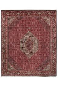 Bidjar Mit Seide Teppich 257X308 Dunkelrot/Schwarz Großer Wolle, Persien/Iran