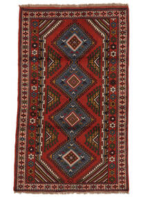 116X196 Alfombra Kurdi Ghuchan Oriental Negro/Rojo Oscuro (Lana, Persia/Irán) Carpetvista